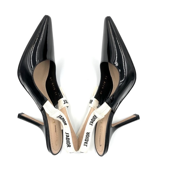 ❤️SOLD❤️Dior J’adior Slingback Pump - Black Patent Calfskin - Picture 8 of 16